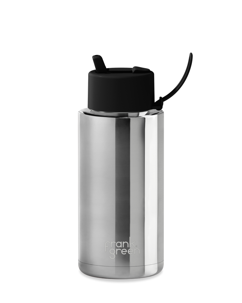frank green Chrome Ceramic Reusable Bottles 34 OZ