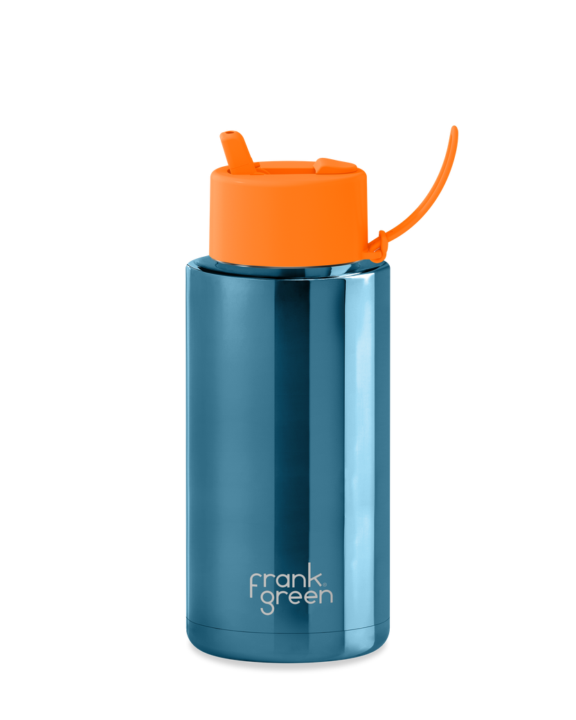 frank green Chrome Ceramic Reusable Bottles 34 OZ