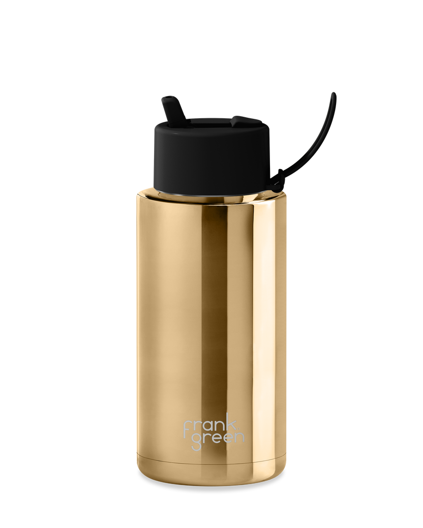 frank green Chrome Ceramic Reusable Bottles 34 OZ