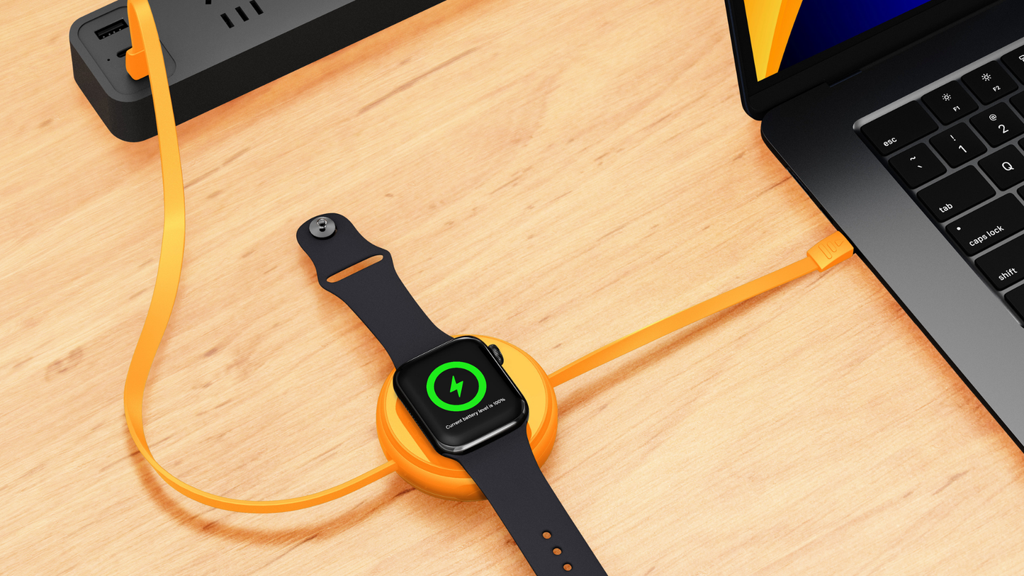 Function101 2-in-1 Retractable Cable with Wireless Charger