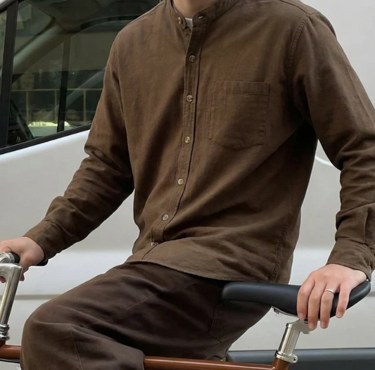 Openhouse Monk Collar Button Down
